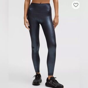 Lululemon Align Rib HR 28’’ Radiate Foil Print Black Night Size 8